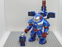 Load image into Gallery viewer, Iron Patriot Hulkbuster Custom Big Minifigure w/ James Rhodes
