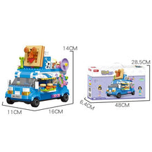 Load image into Gallery viewer, Bakery Cake Food Truck Building Block Toy Set w/ 2 Minifigures 493 PCS
