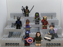 Load image into Gallery viewer, Avengers Endgame Custom MiniFigure Set of 8 Shuri Black Panther Iron Man Agent Carter Howard Stark Hawkeye Gamora
